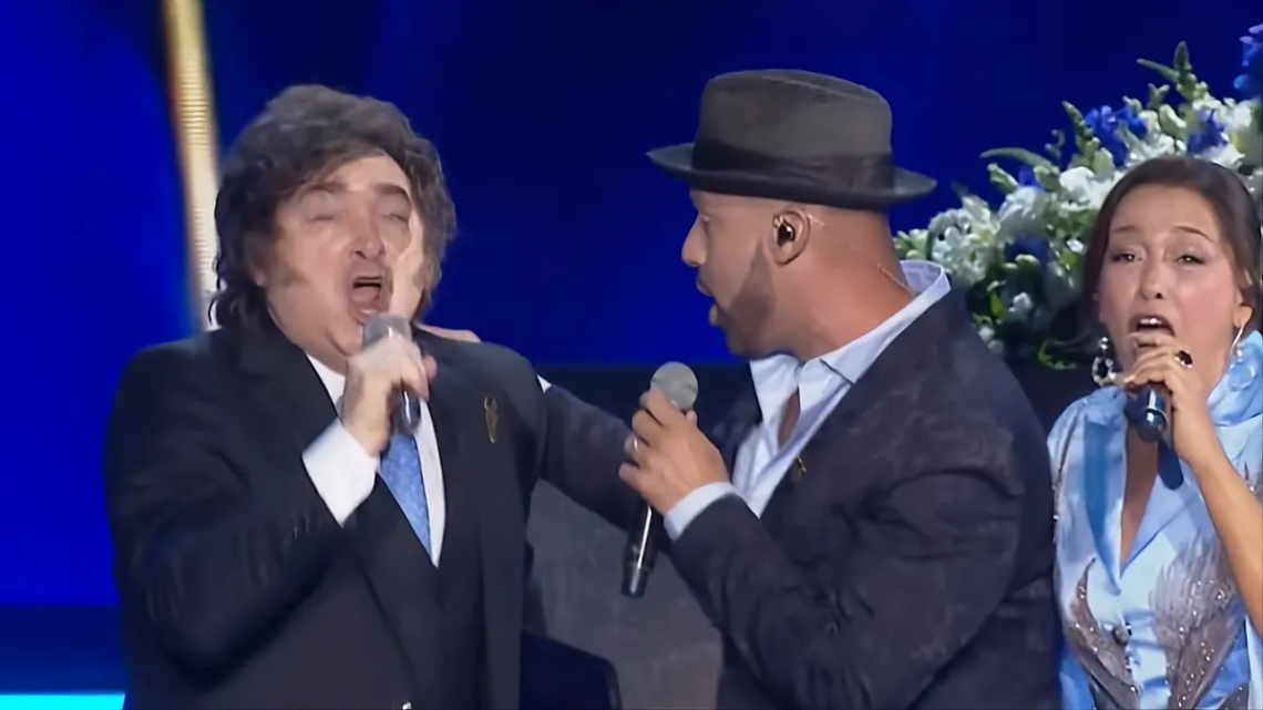 Javier Milei cantó “Libre” y fue protagonista de la celebración de la independencia de Israel