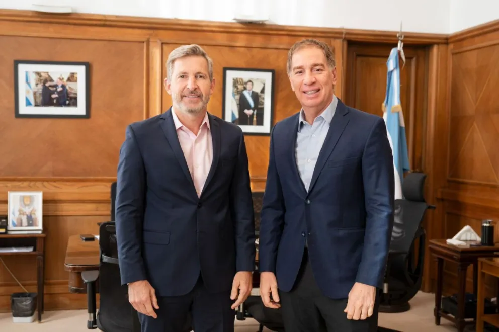 Frigerio se reunió con Santilli en Casa Rosada para avanzar en infraestructura y reforma electoral