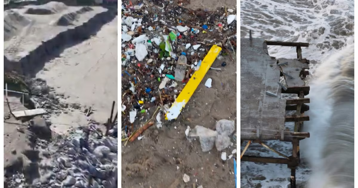 Playas con basura y balnearios destruidos: las impactantes imágenes que dejó la ciclogénesis en Mar del PlataLa crecida del mar dejó postales angustiantes tras el temporal que afectó a diferentes zonas de la ciudad. Los acantilados del sur fueron los que más sufrieron la fuerza del agua