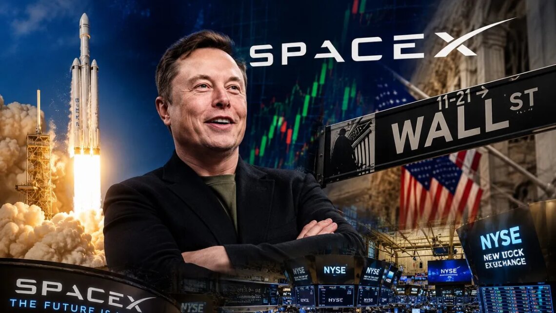 Las acciones de SpaceX debutaron en Wall Street con un salto de casi 20%:
